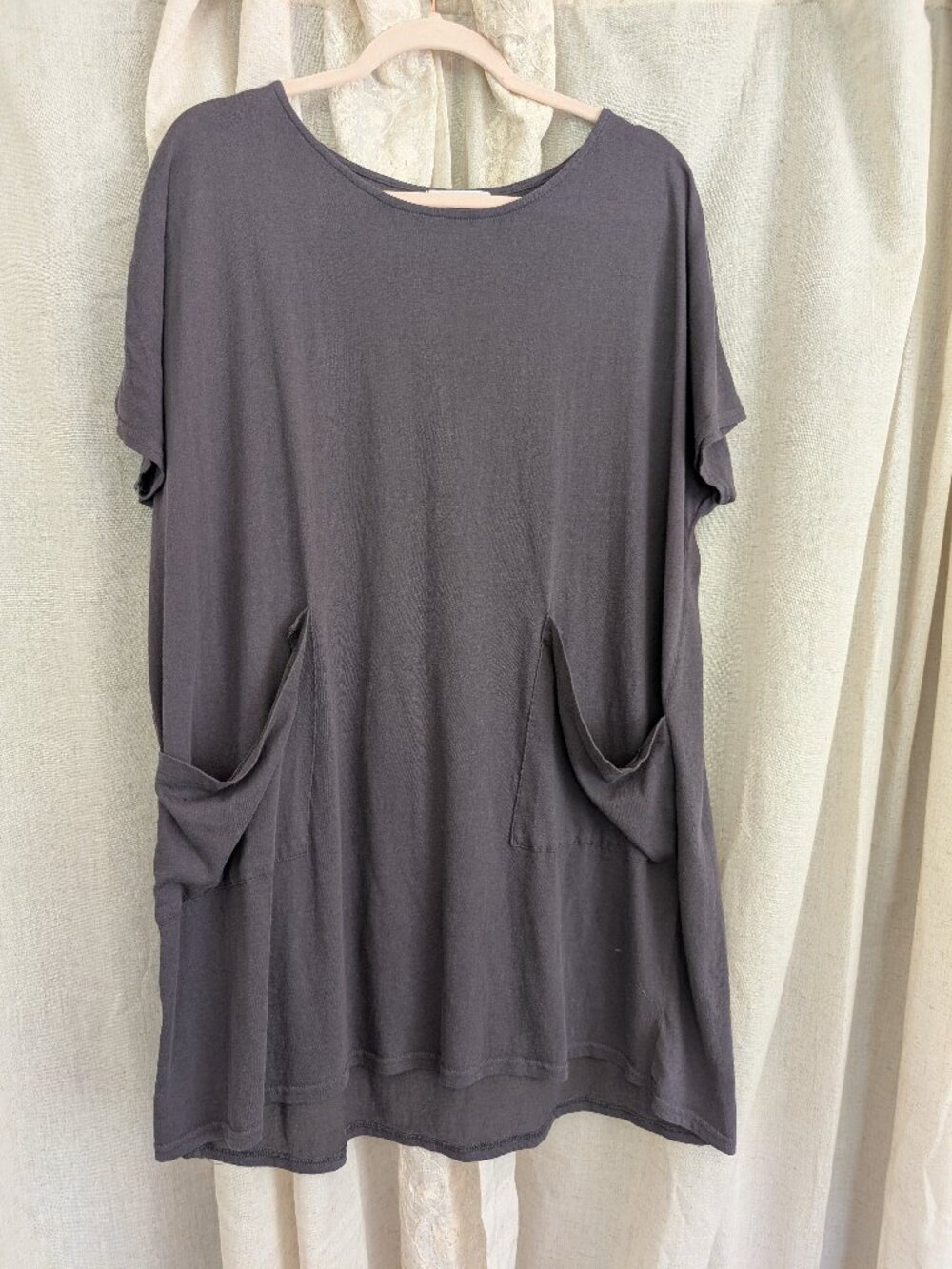 CJLA charcoal grey oversized pocket dress